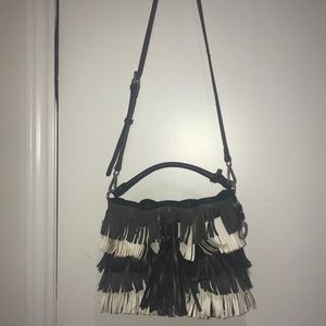 Ruffled shoulder bag